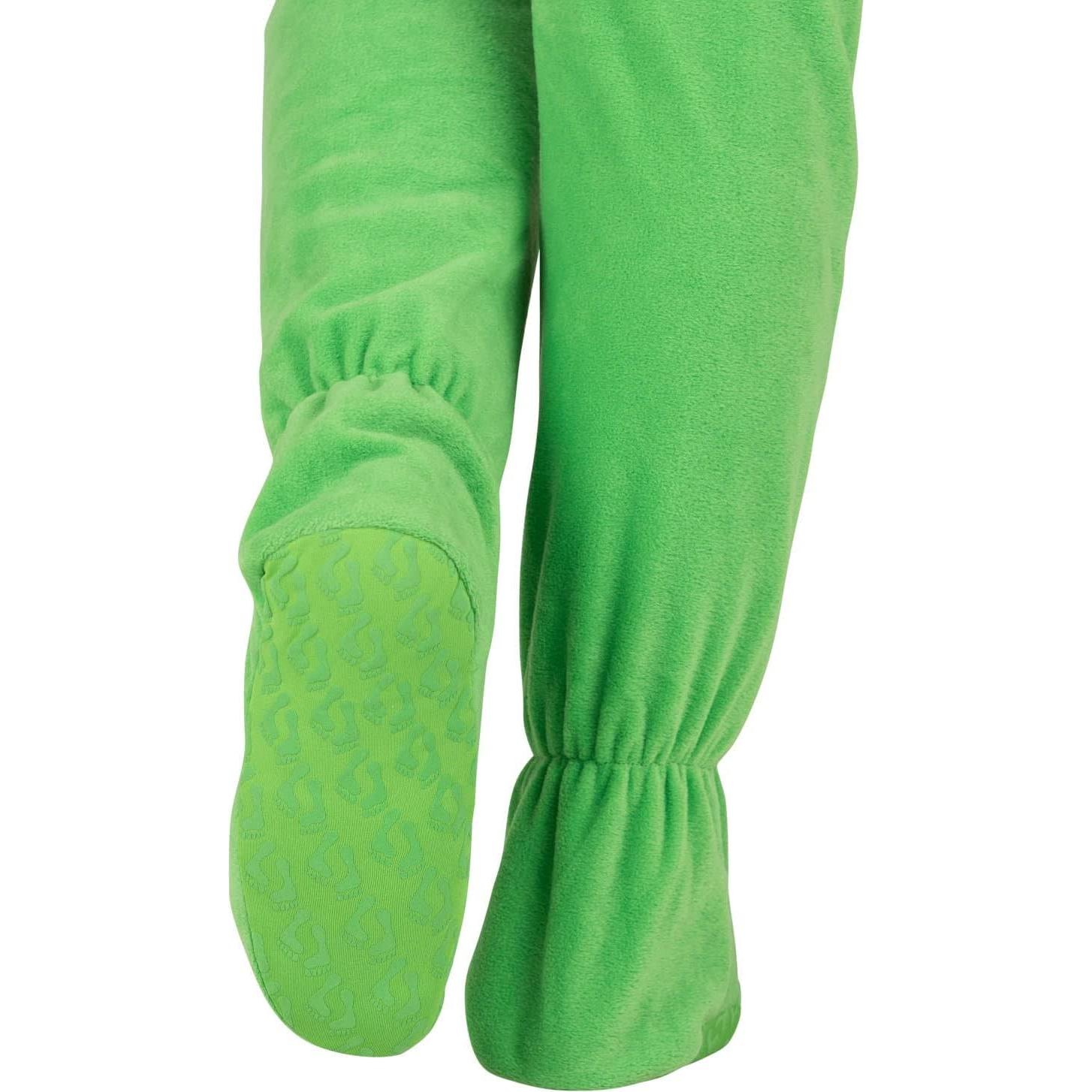 Pijamas con pies para bebés - Sudadera de forro polar XL Verde