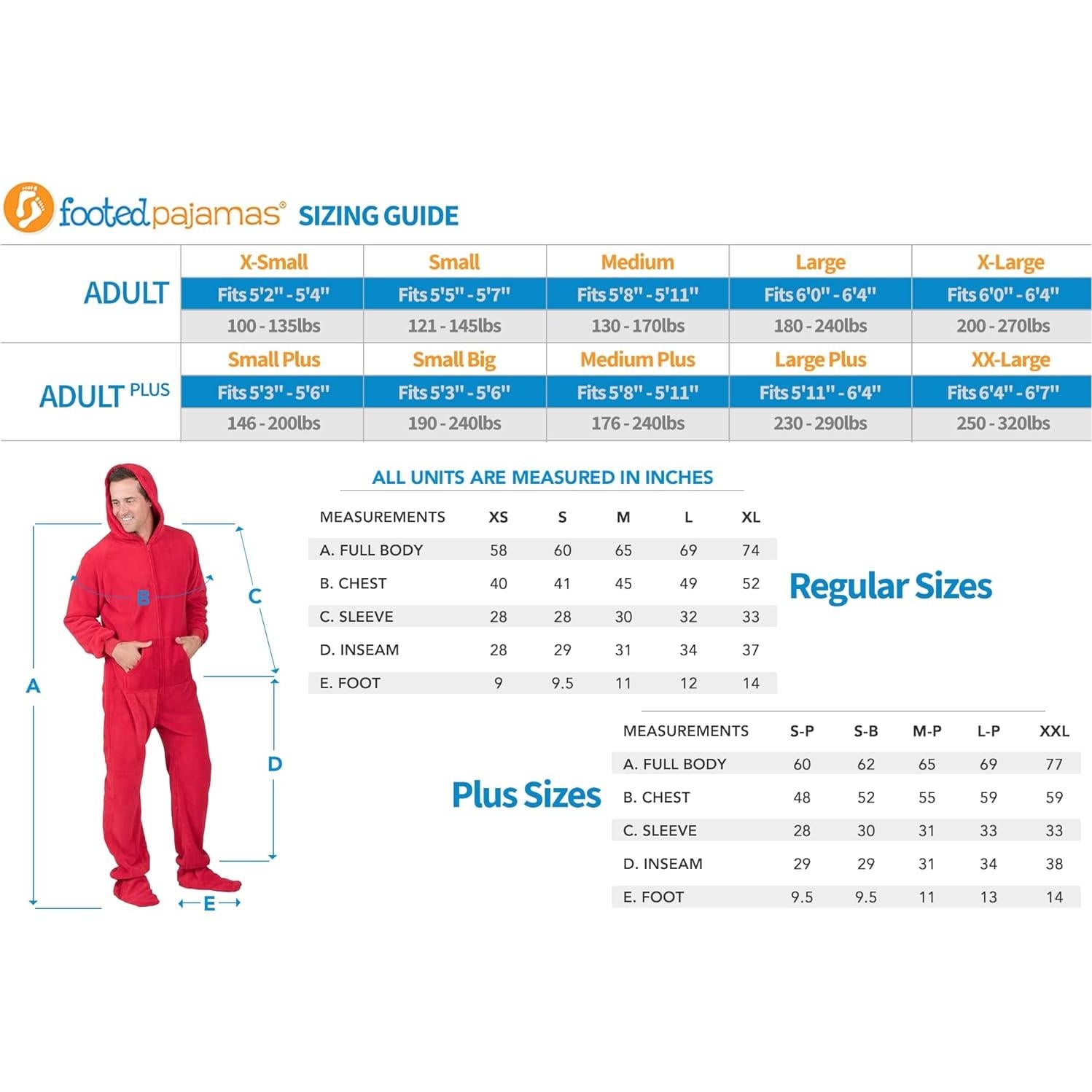 Pijamas con pies para toda la familia - Pijamas de felpa