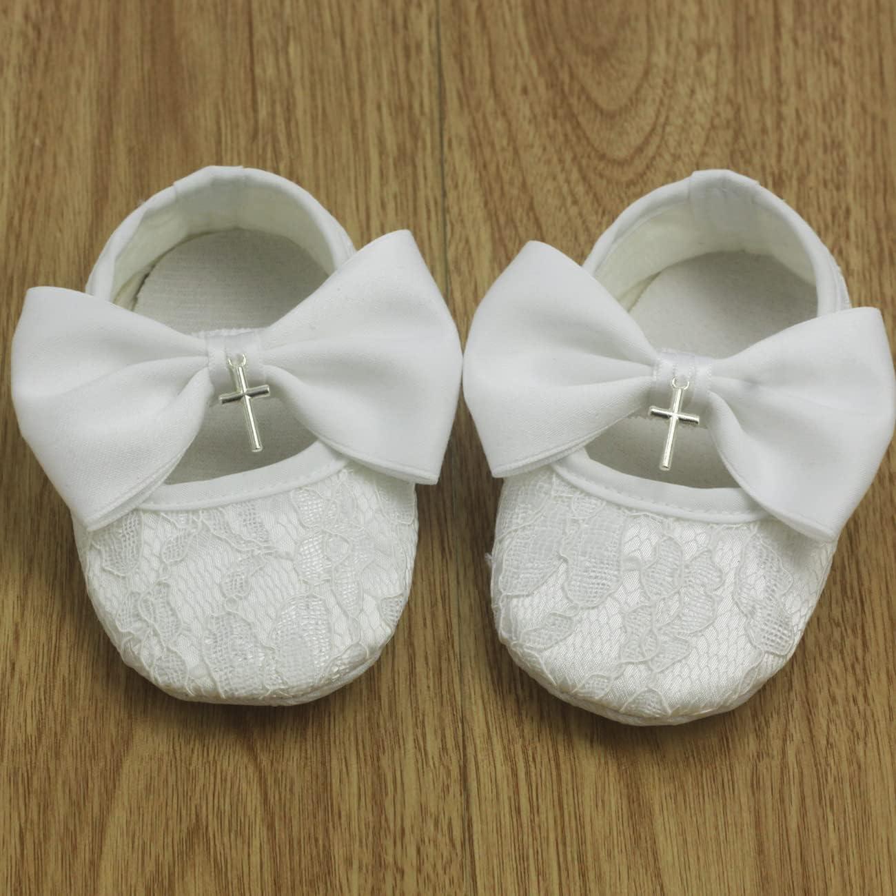 Conjunto Zapatos y Diadema Blanca Bautizo Nihao Baby 0-3 Meses