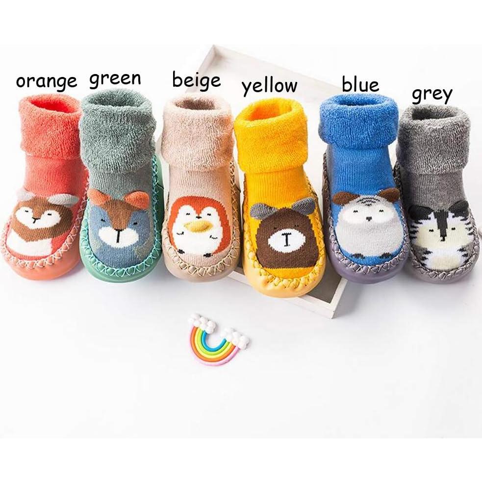 Mocasines Antideslizantes para Bebés 3 Pares Algodón 18-24M