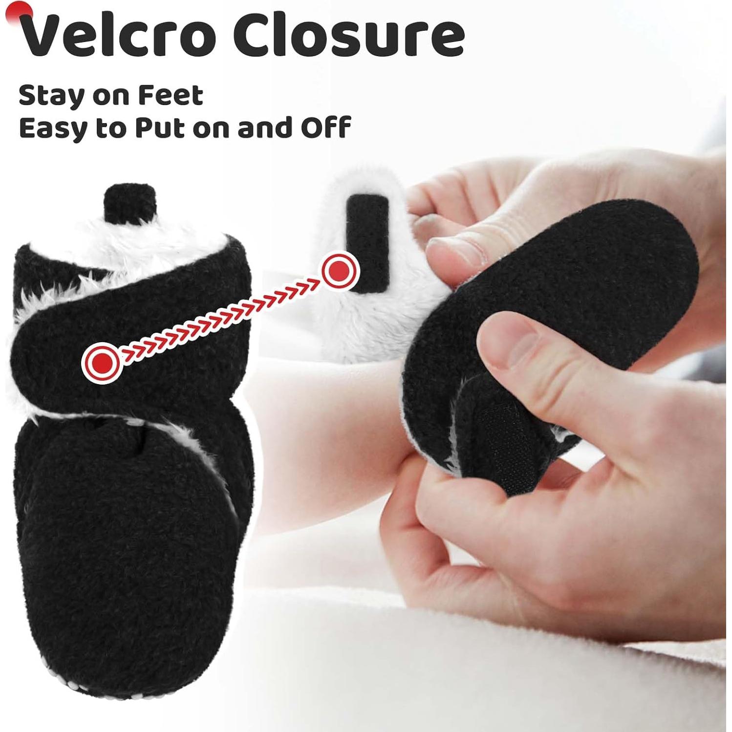 Botines de Felpa Pro Goleem para Bebés 6-12 Meses Negros