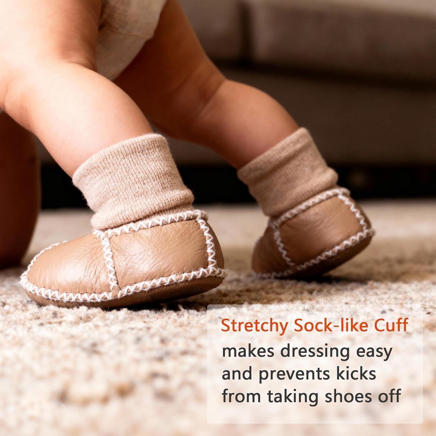 Botas de Felpa para Bebés Mel&Syd - Piel de Oveja Unisex 6-12 Meses