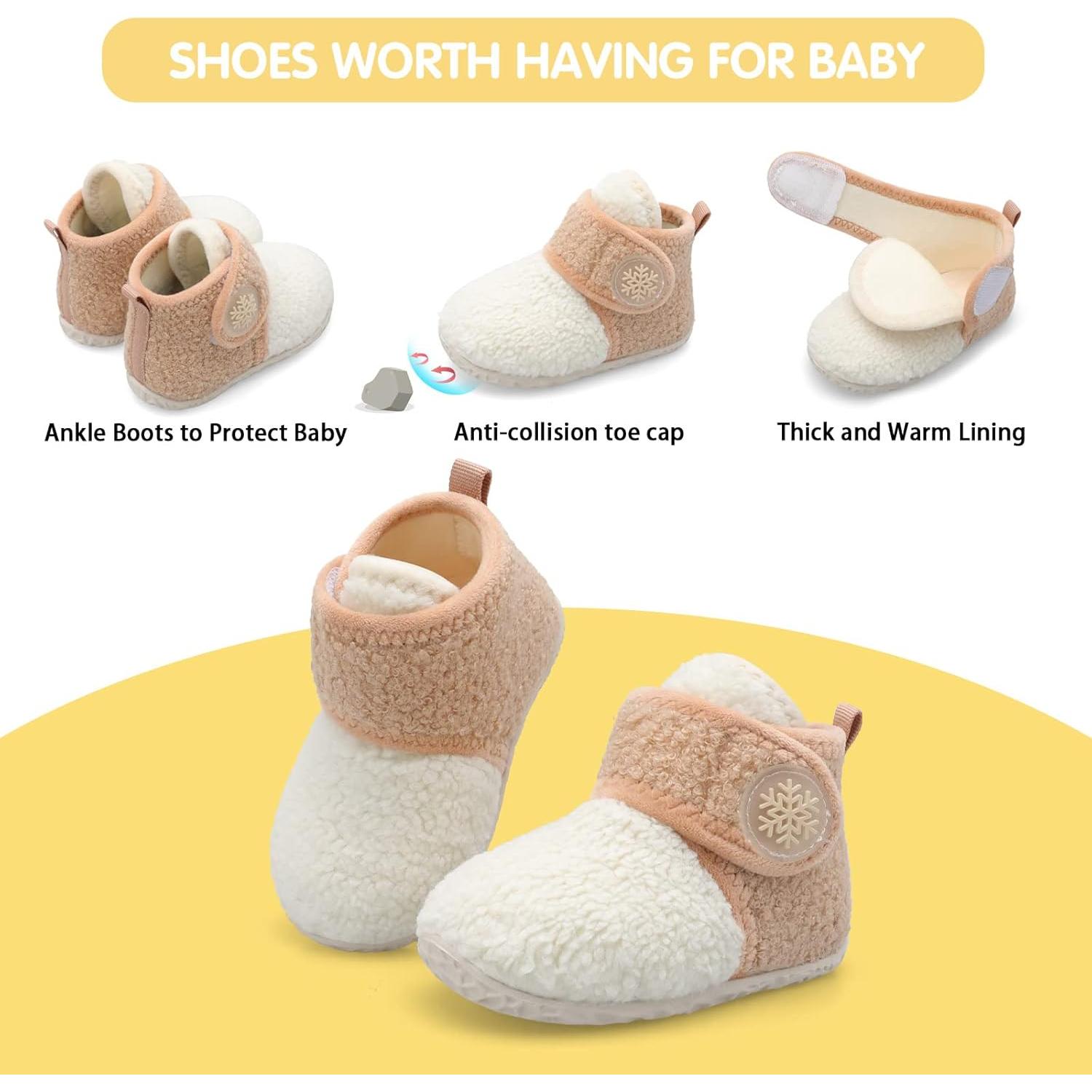 Botines Infantiles FEETCITY Forro Polar Antideslizantes 6-12 Meses