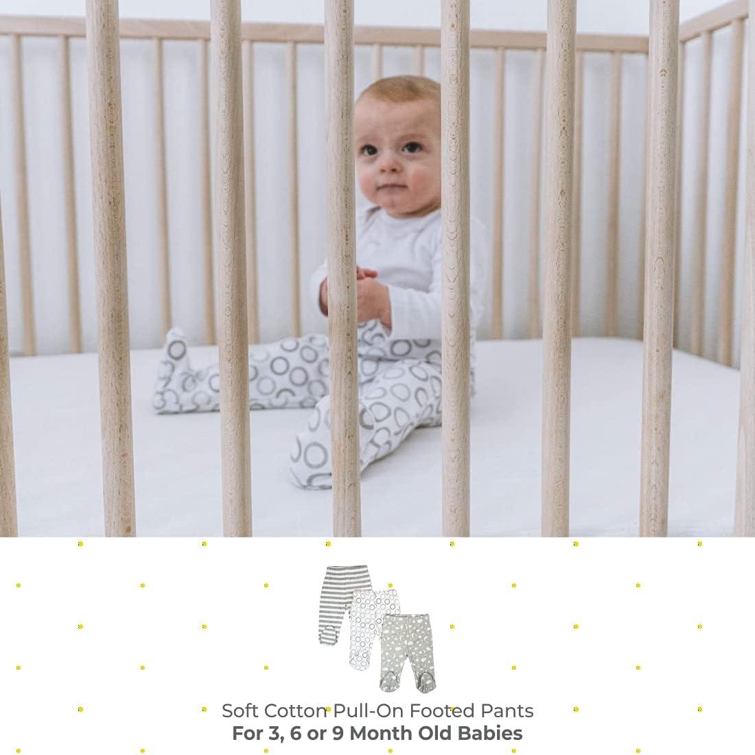 Pantalones de pie de algodón Spasilk para bebés varones - 3 unidades