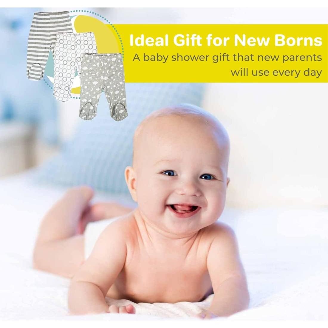 Pantalones de pie de algodón Spasilk para bebés varones - 3 unidades