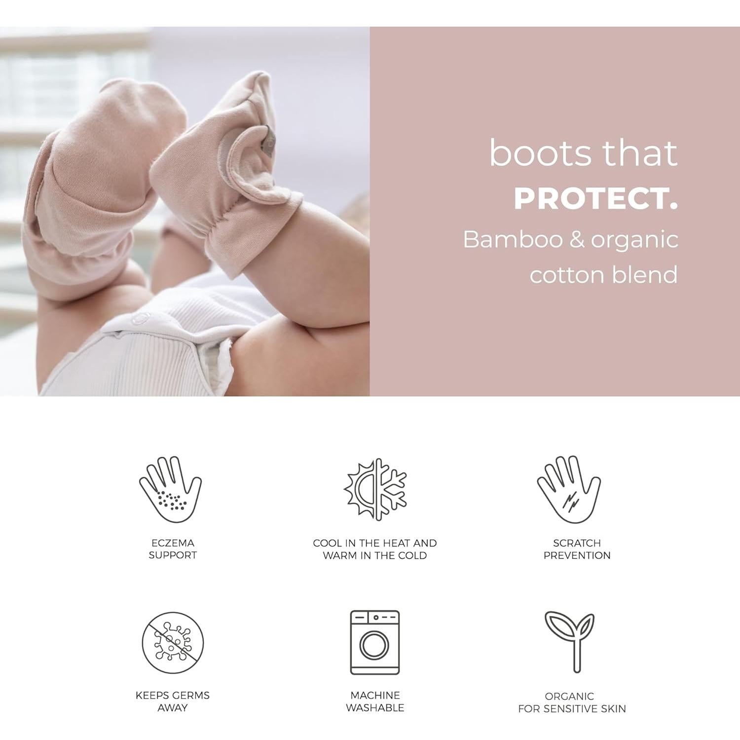 Botas para Bebé Goumikids Ajustables de Viscosa y Algodón