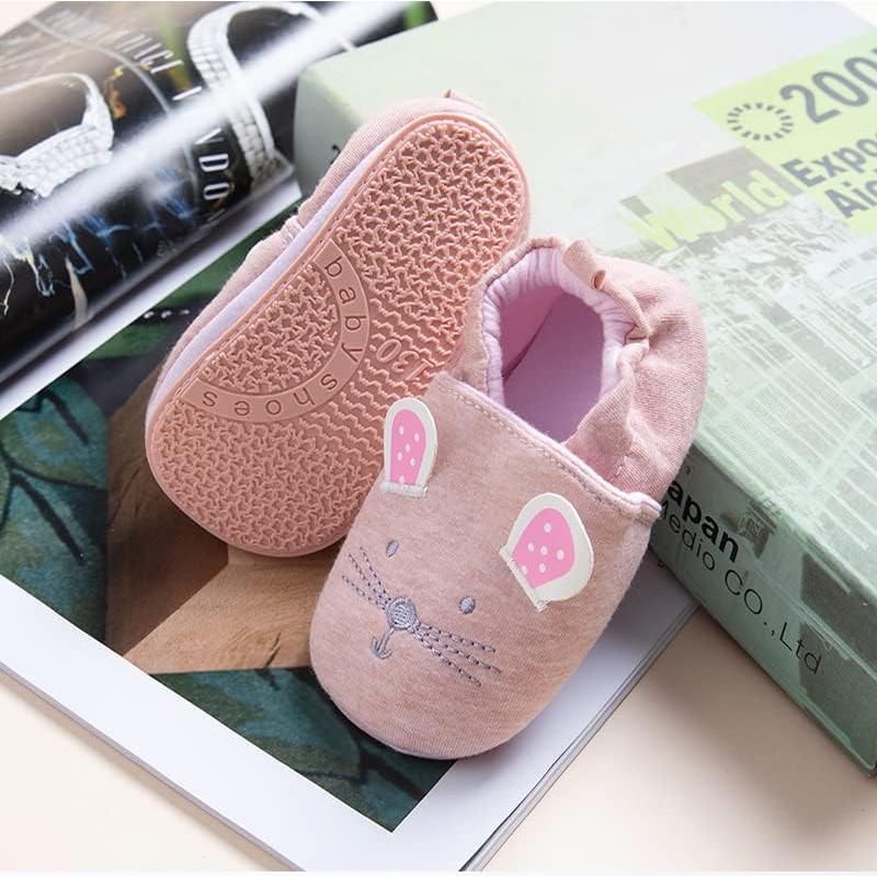 Zapatillas Infantiles COSANKIM para Bebés 6-9 Meses Gato Rosa