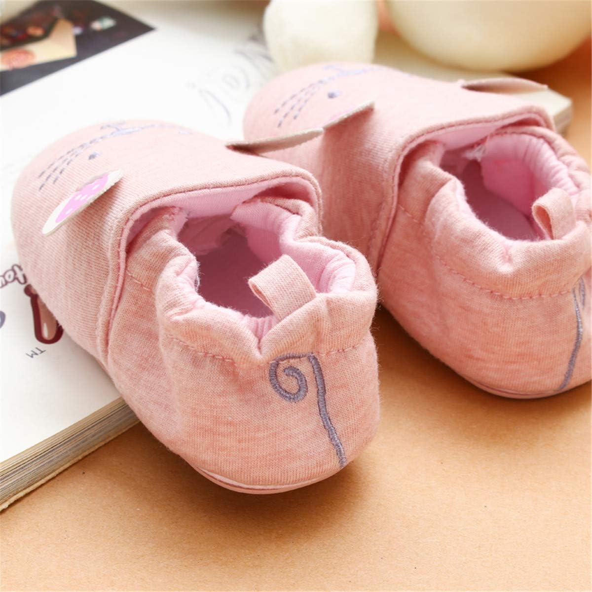 Zapatillas Infantiles COSANKIM para Bebés 6-9 Meses Gato Rosa