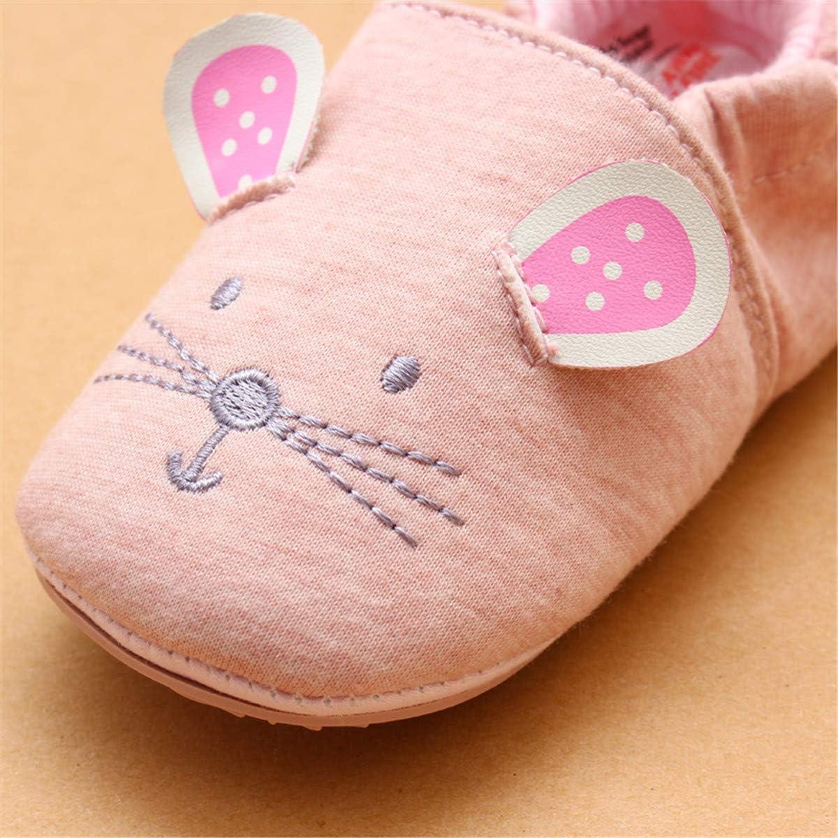Zapatillas Infantiles COSANKIM para Bebés 6-9 Meses Gato Rosa