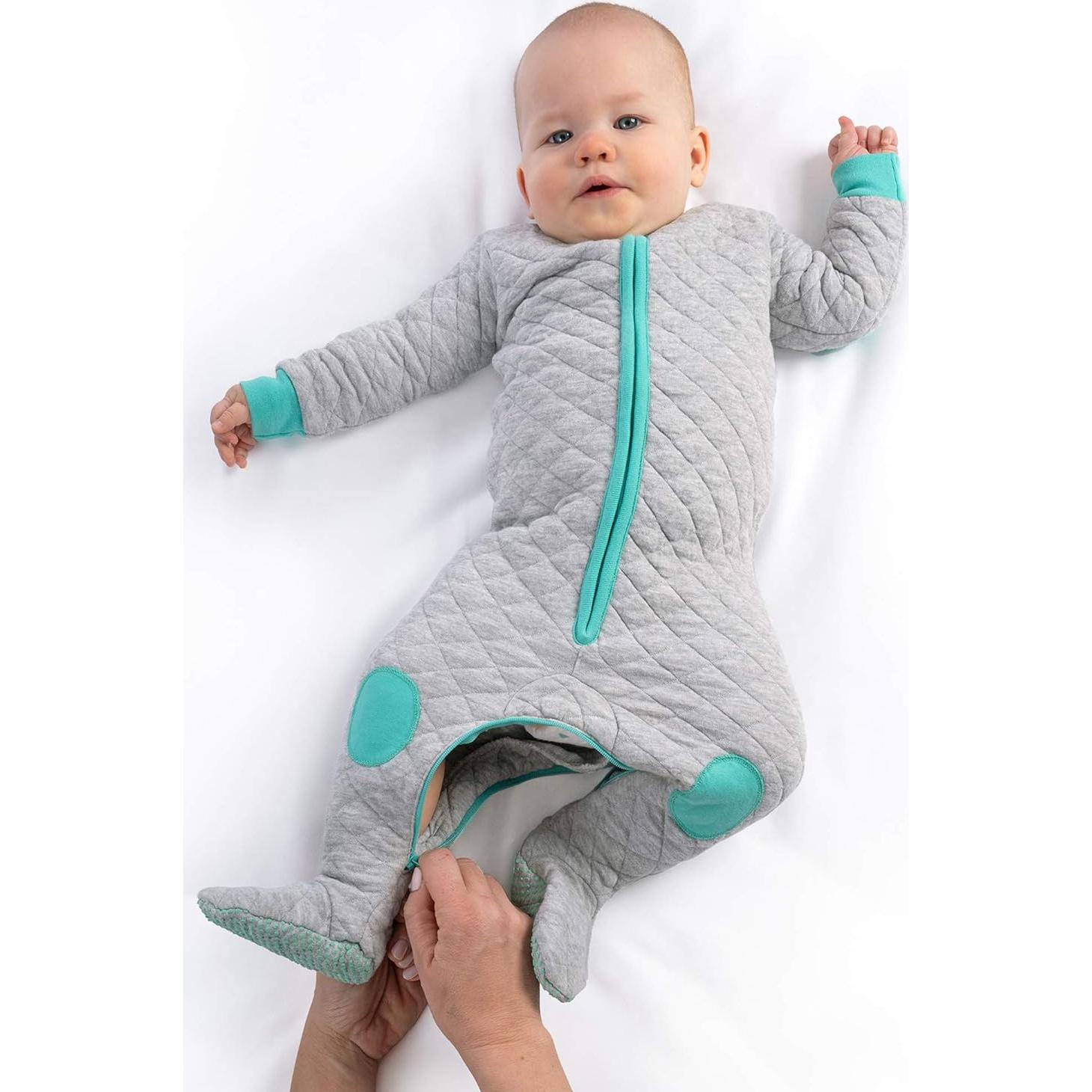 Pijama Acolchado de Algodón Baby Deedee Gris Melange 3-6 Meses