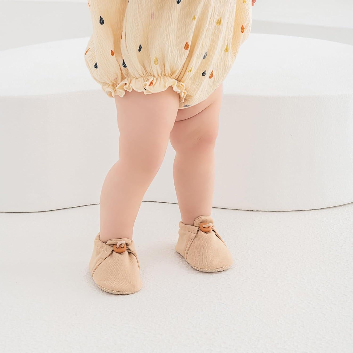 Botines de Algodón KARUNEL para Bebés 0-3 Meses Caqui