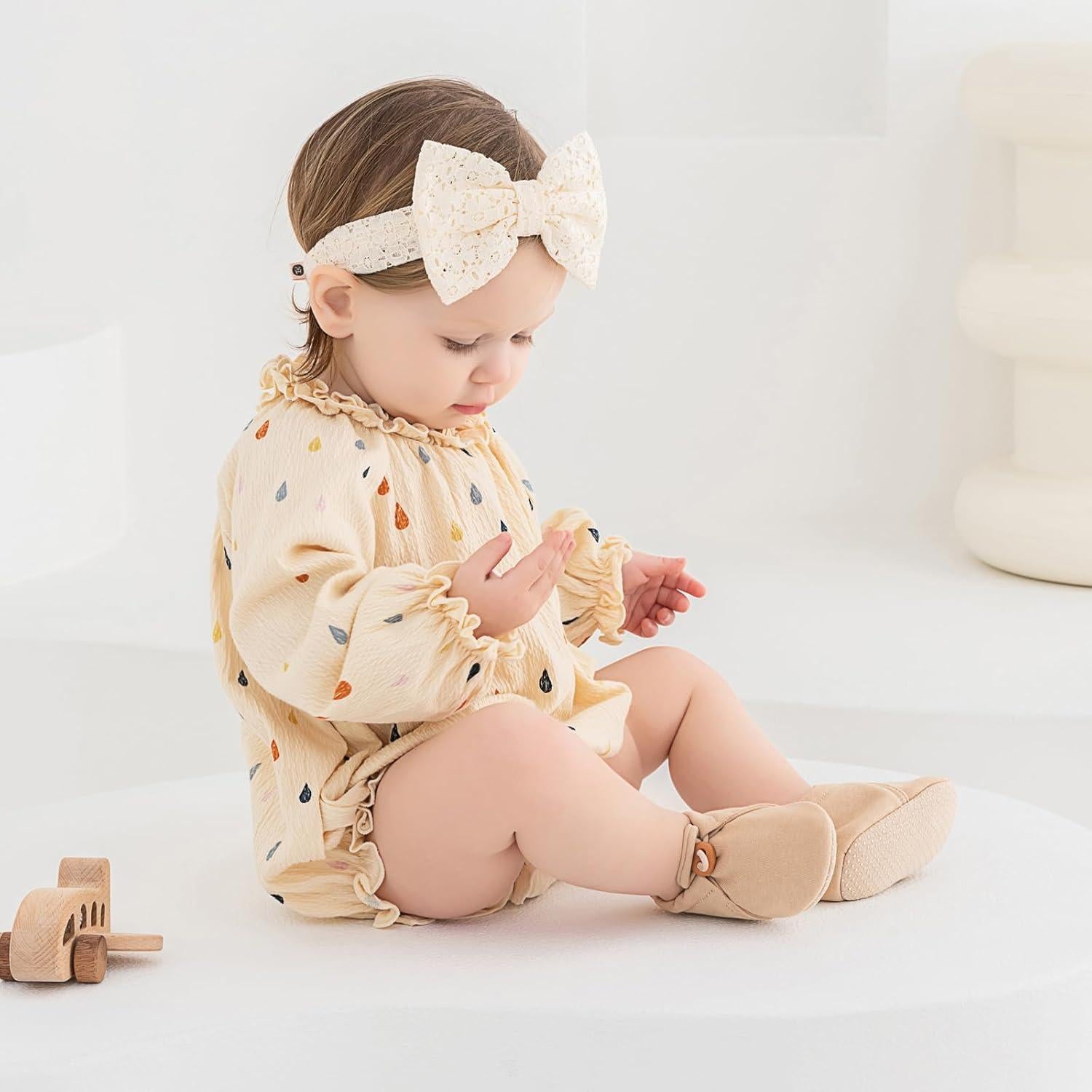 Botines de Algodón KARUNEL para Bebés 0-3 Meses Caqui