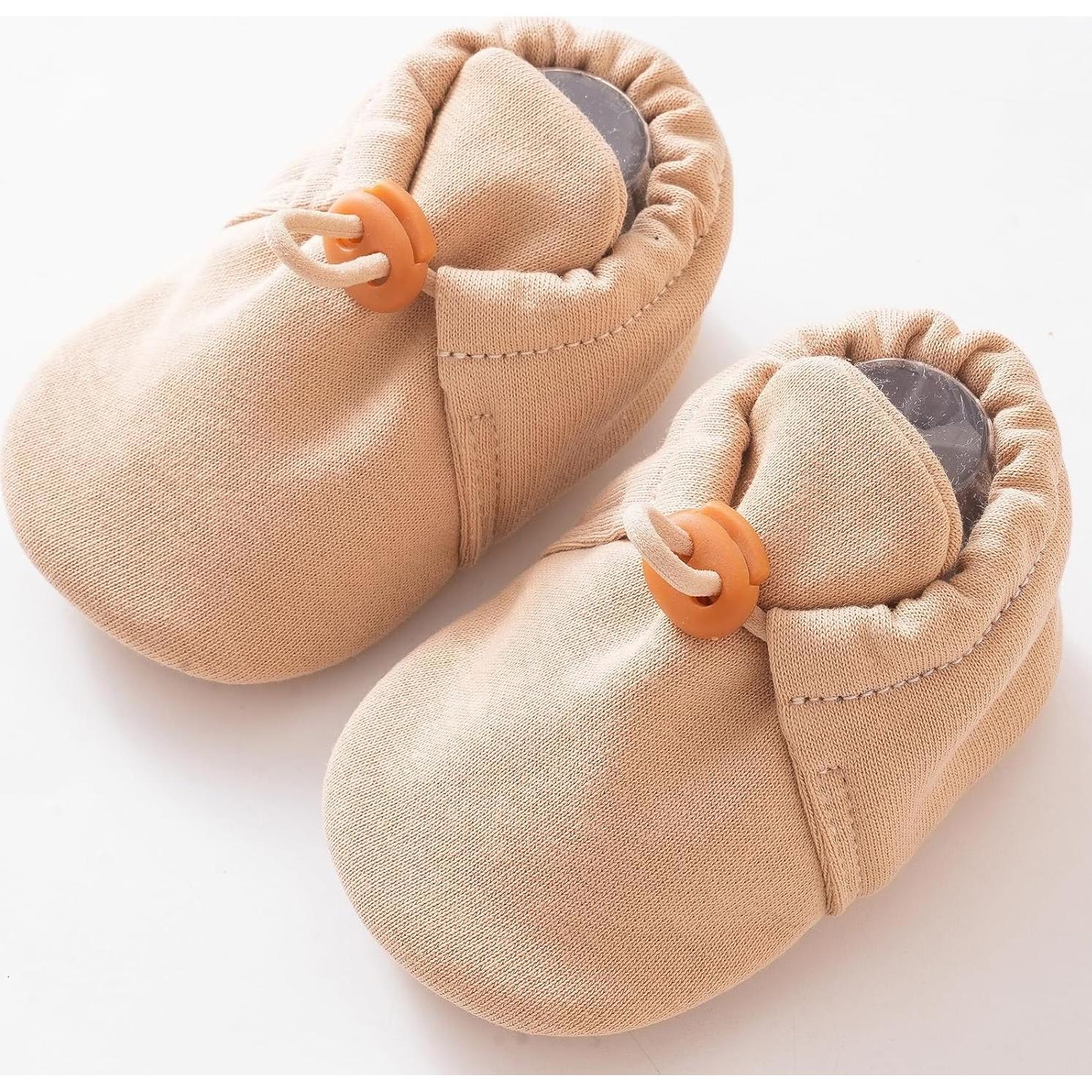 Botines de Algodón KARUNEL para Bebés 0-3 Meses Caqui