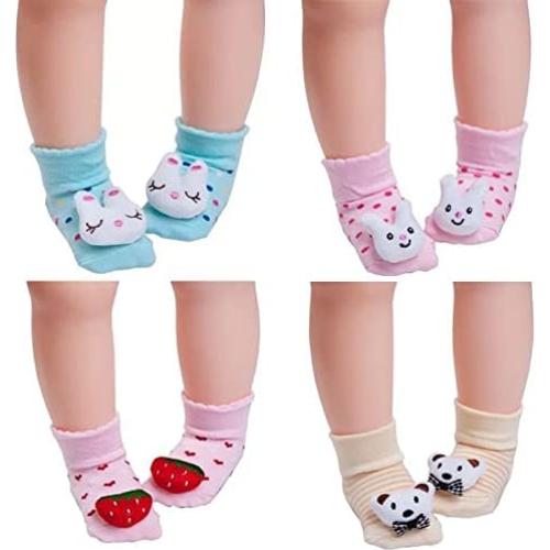 6 Pares de Calcetines Antideslizantes 3D para Bebés FedMois