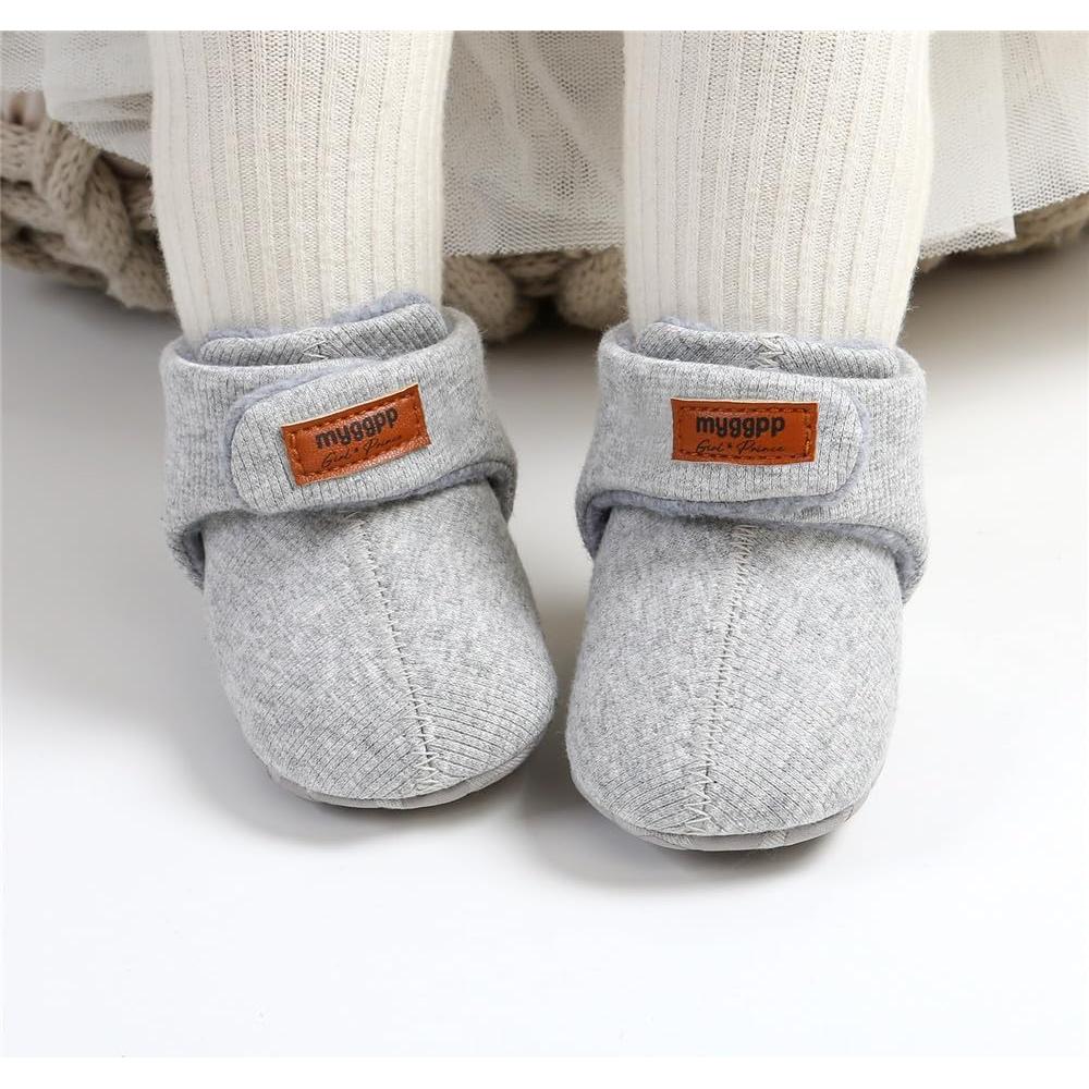 Botines para Bebés 6-12 Meses Gris - Zapatillas Cálidas