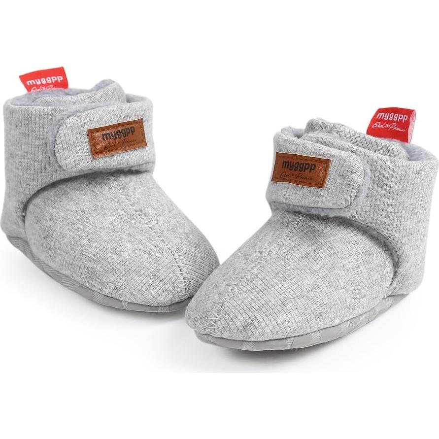Botines para Bebés 6-12 Meses Gris - Zapatillas Cálidas