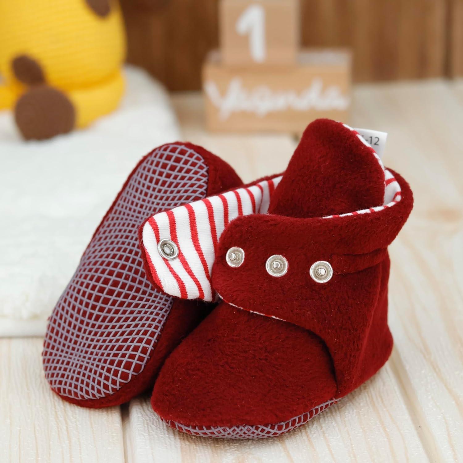 Botines de Forro Polar Ella Bonna para Bebés 6-12 Meses Burdeos