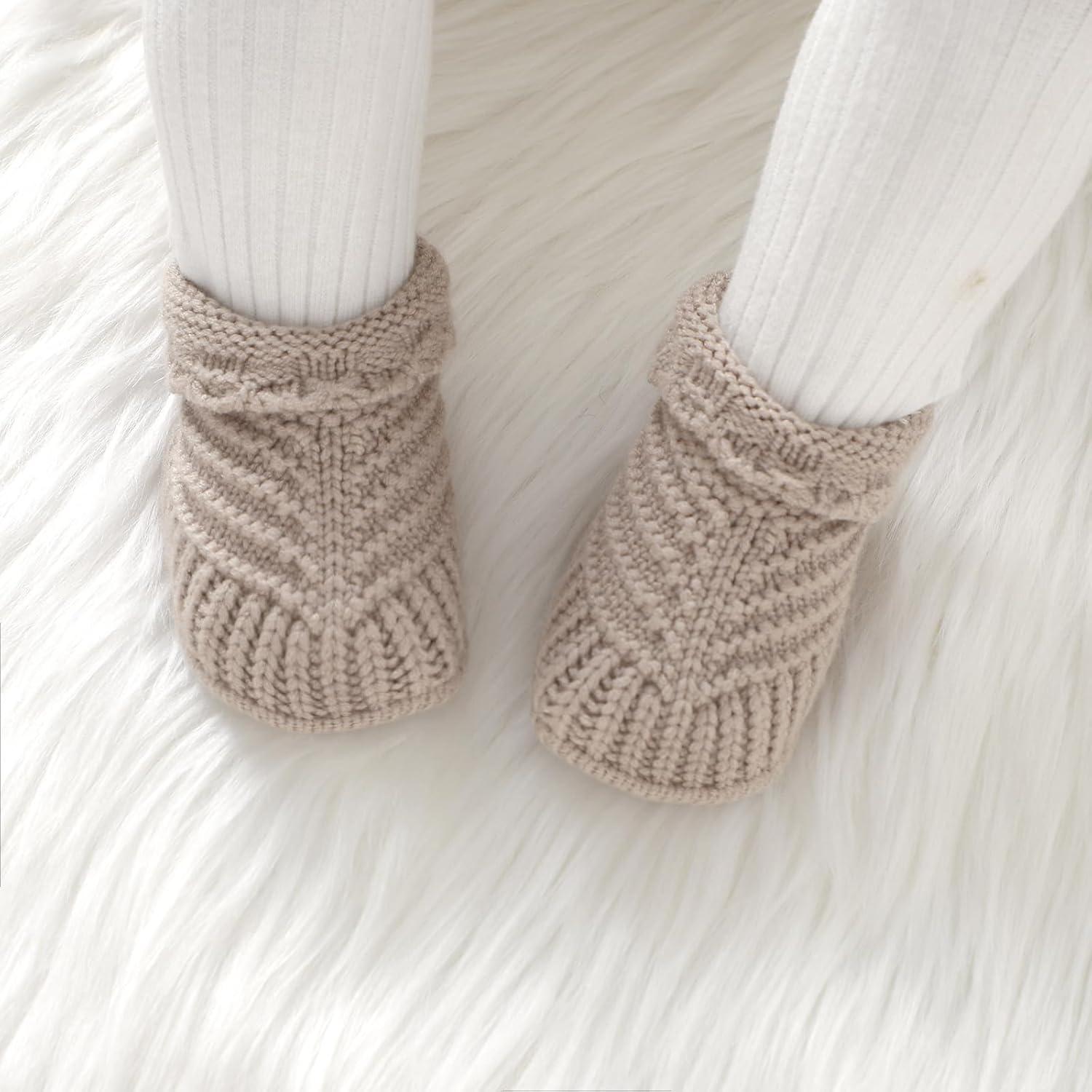 Botines para Bebé Neiwech 3-6 Meses Beige Tejidos a Mano