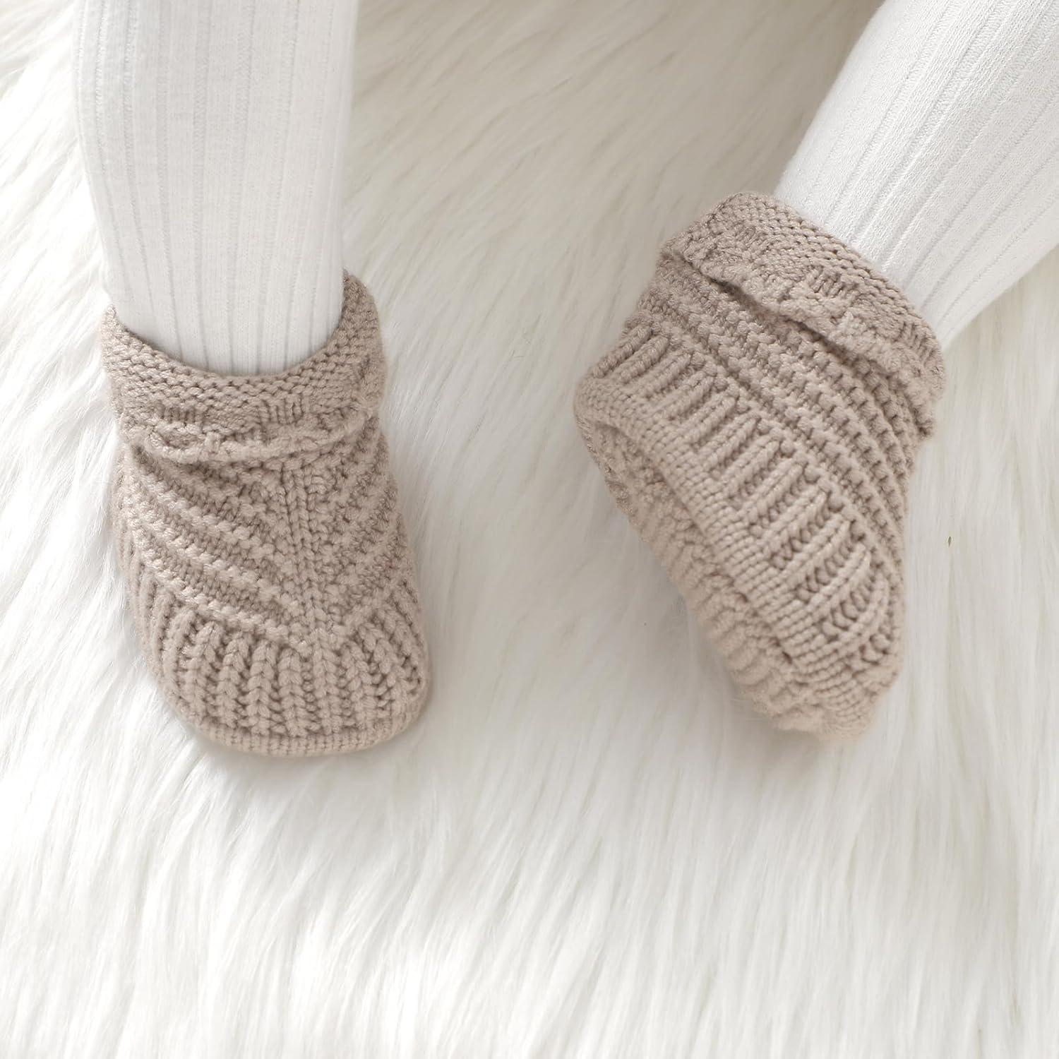 Botines para Bebé Neiwech 3-6 Meses Beige Tejidos a Mano