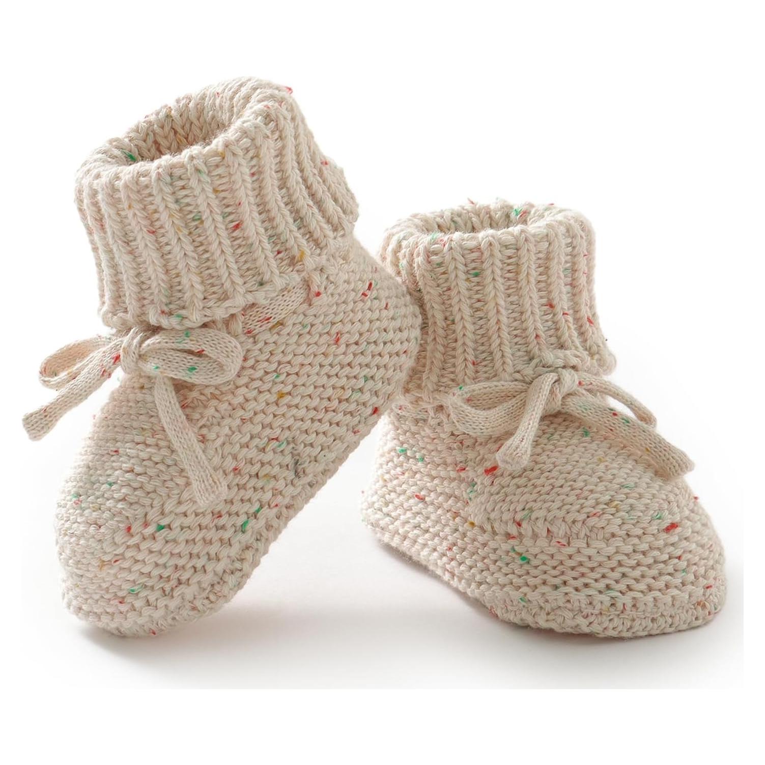 Botines Antideslizantes para Bebé LAWKUL 0-3 Meses Beige