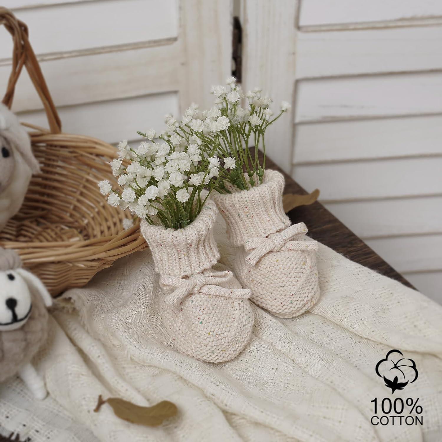 Botines Antideslizantes para Bebé LAWKUL 0-3 Meses Beige