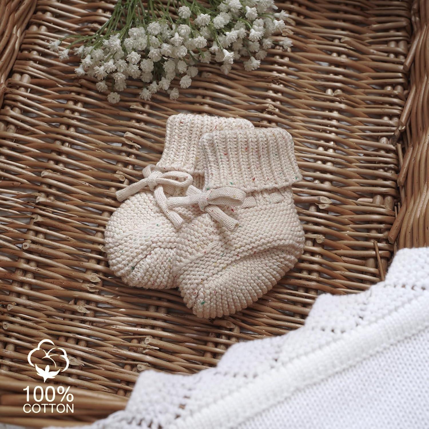 Botines Antideslizantes para Bebé LAWKUL 0-3 Meses Beige