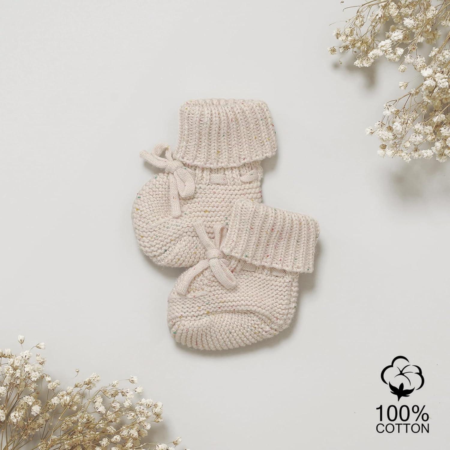 Botines Antideslizantes para Bebé LAWKUL 0-3 Meses Beige