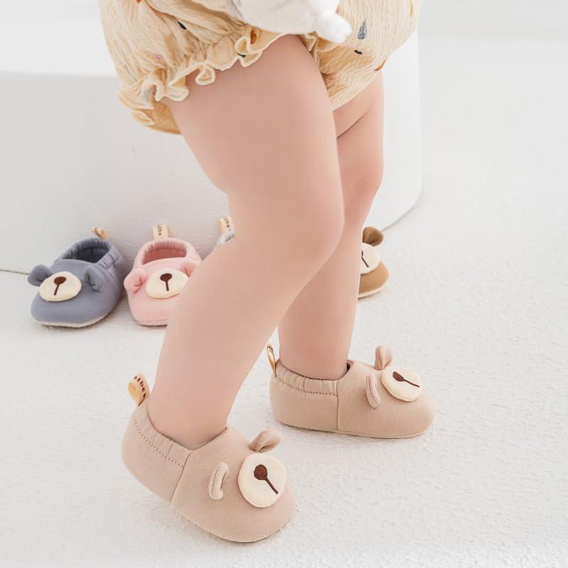 Botines para Bebés KARUNEL Rosa 0-6 Meses Algodón Antideslizantes