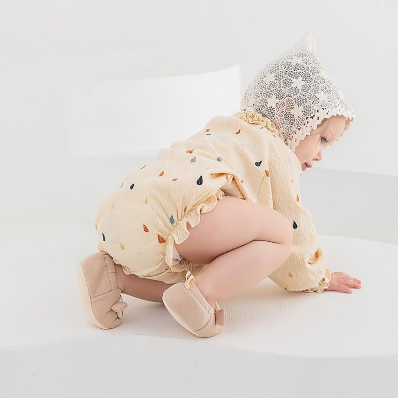 Botines para Bebés KARUNEL Rosa 0-6 Meses Algodón Antideslizantes