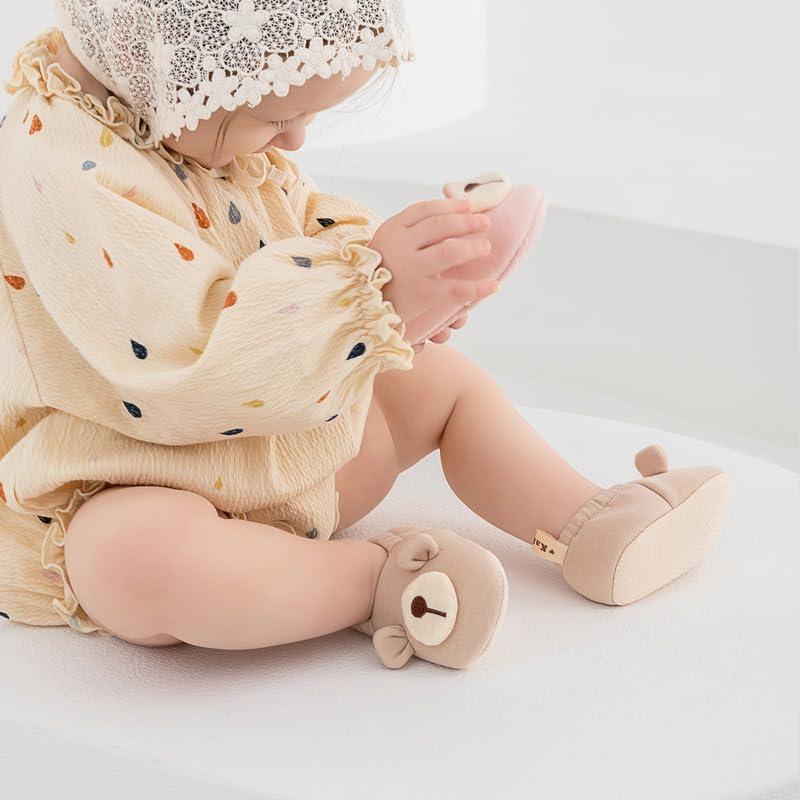 Botines para Bebés KARUNEL Rosa 0-6 Meses Algodón Antideslizantes
