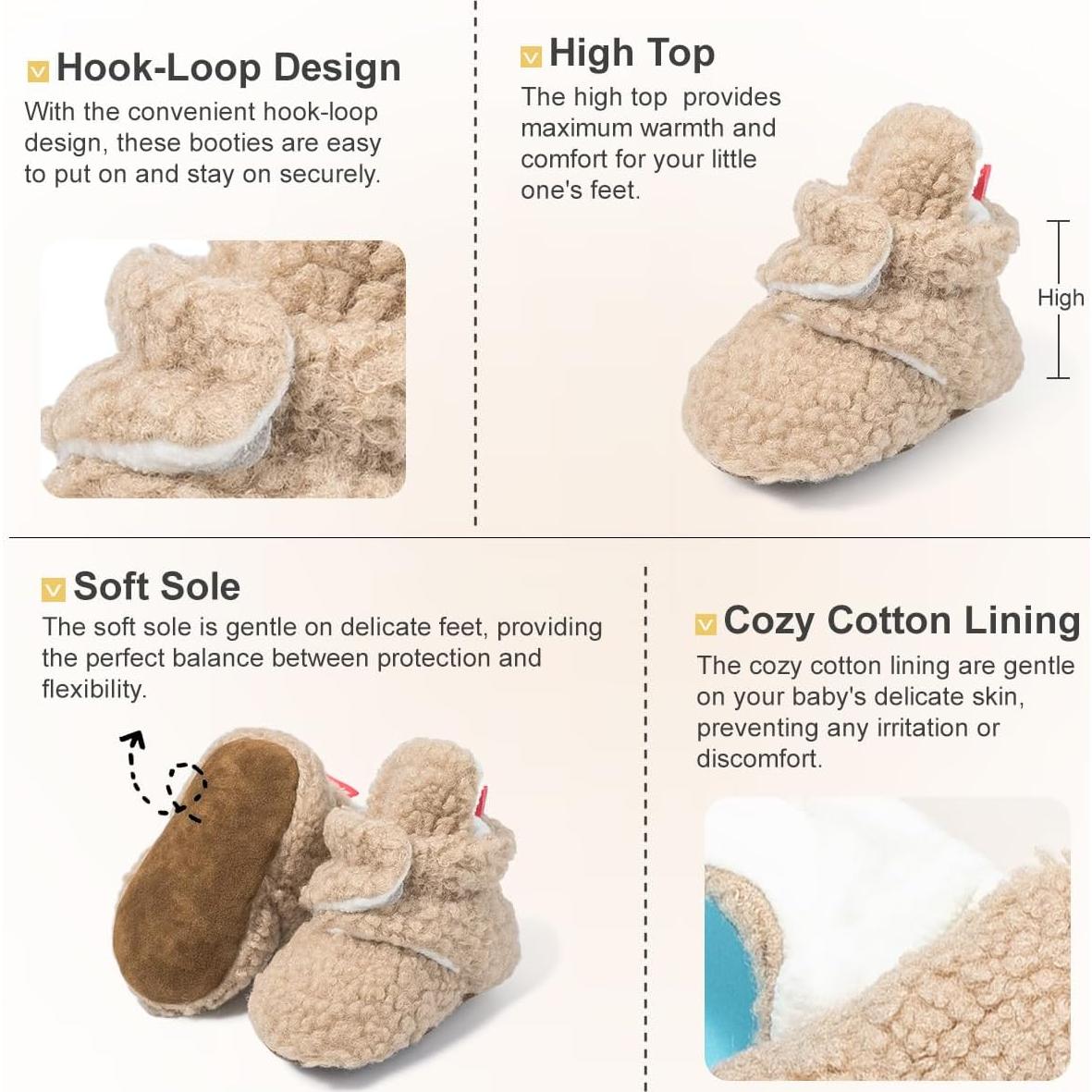 Botines KIDSUN para Bebés 0-18 Meses Antideslizantes