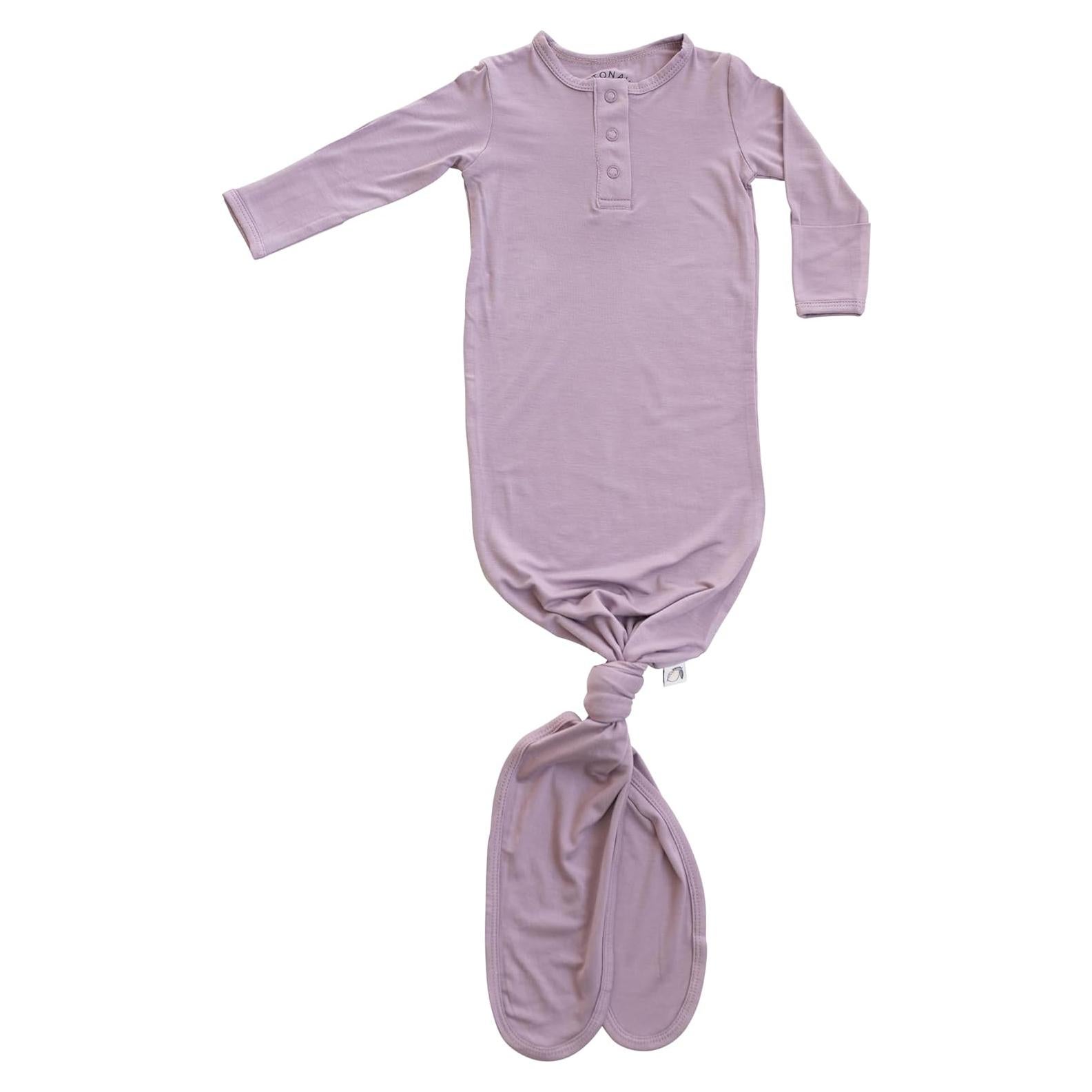 Vestido anudado para bebé unisex Viscosa Bambú Malva