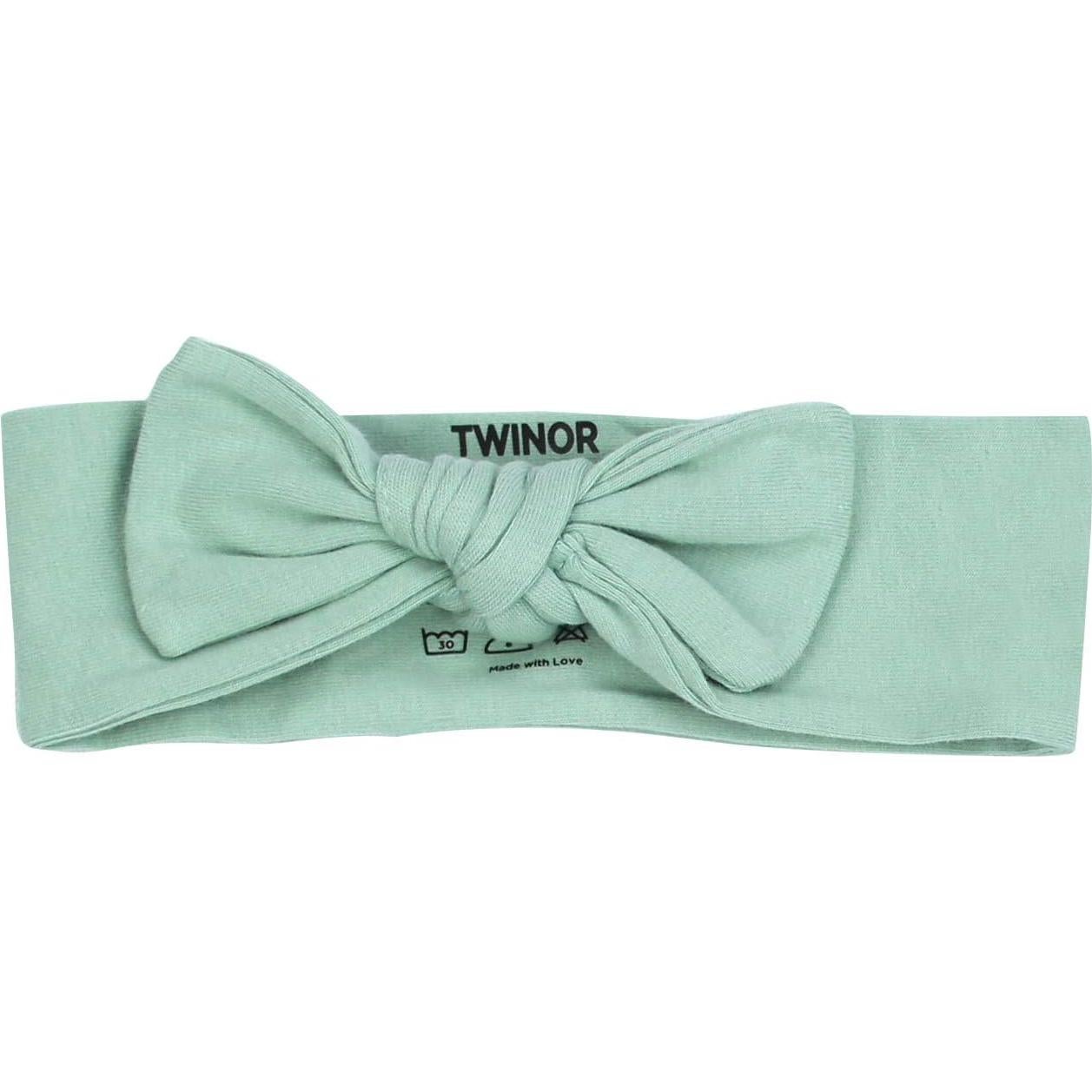 Bata Anudada para Bebé TWINOR Verde Claro con Sombrero y Diadema