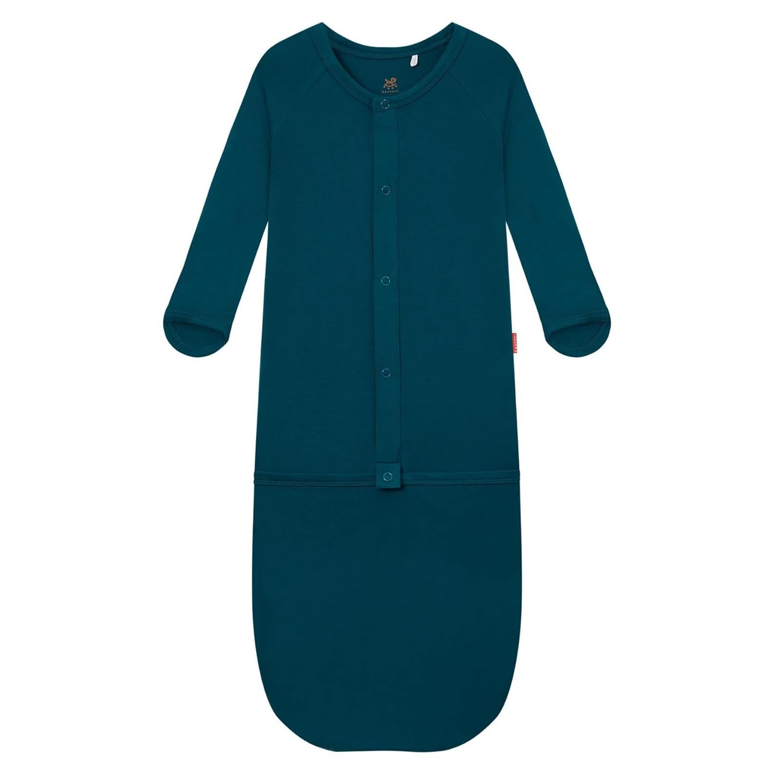 Bata de Dormir Unisex para Bebé 0-6 Meses Viscosa Bambú Azul