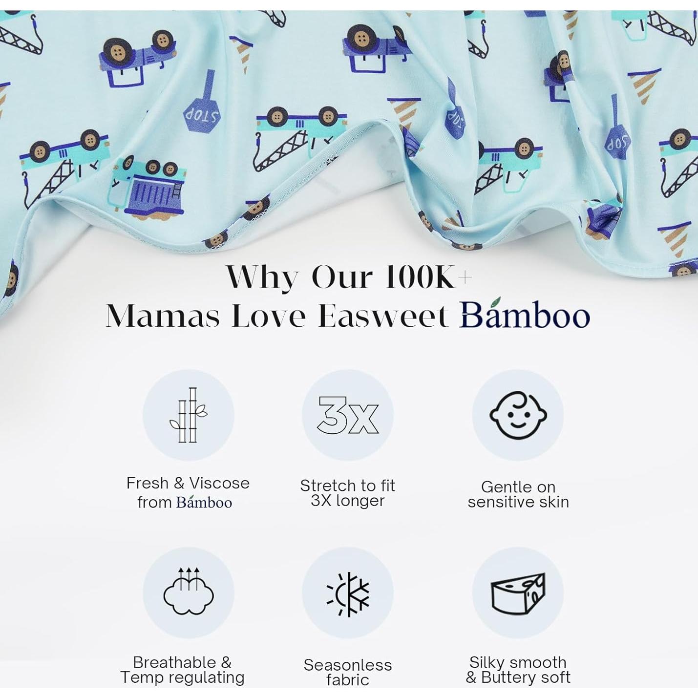 Bata de Dormir Unisex para Bebé 0-6 Meses Viscosa Bambú Azul