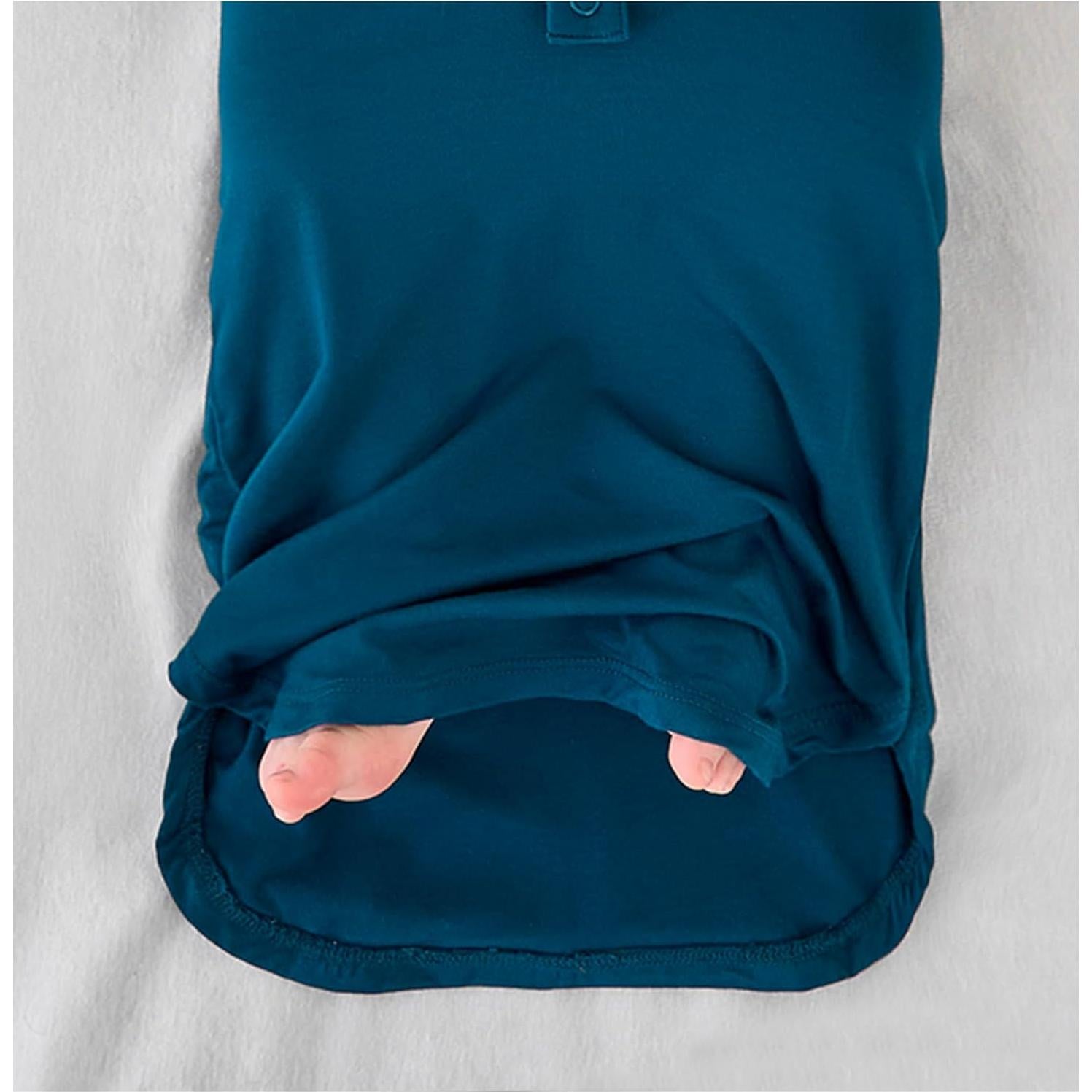 Bata de Dormir Unisex para Bebé 0-6 Meses Viscosa Bambú Azul