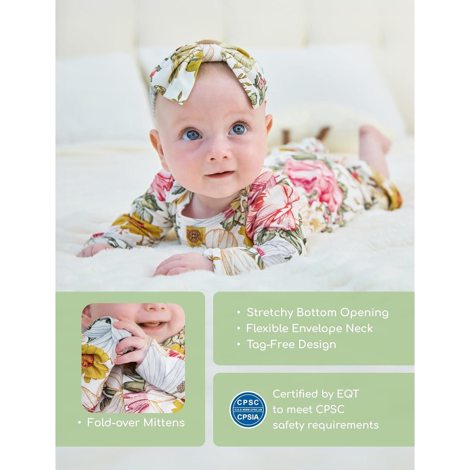 Bata de Dormir para Bebé PATPAT 3-6 Meses Viscosa de Bambú