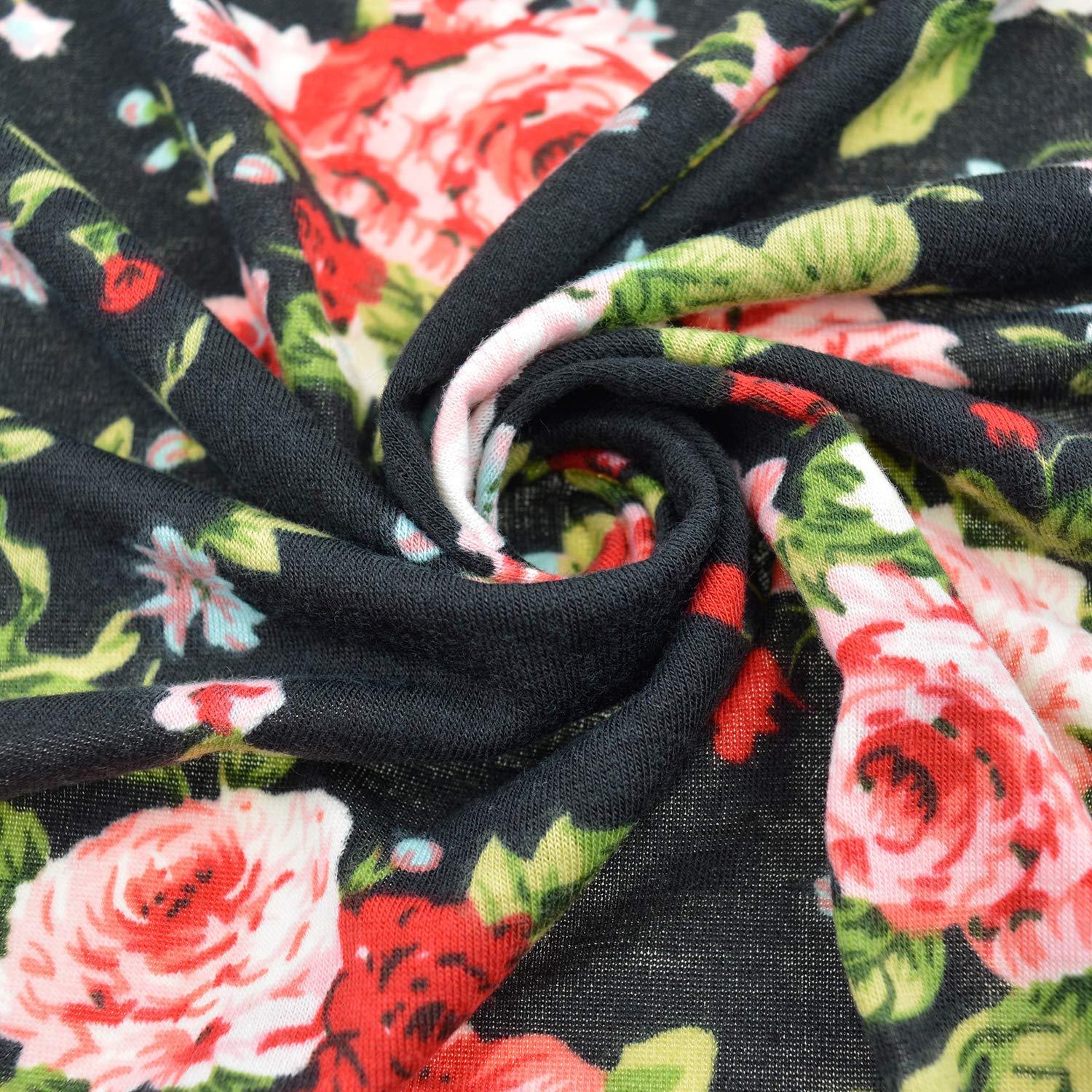 DRESHOW Manta de Recepción Floral para Bebé + 3 Sombreros