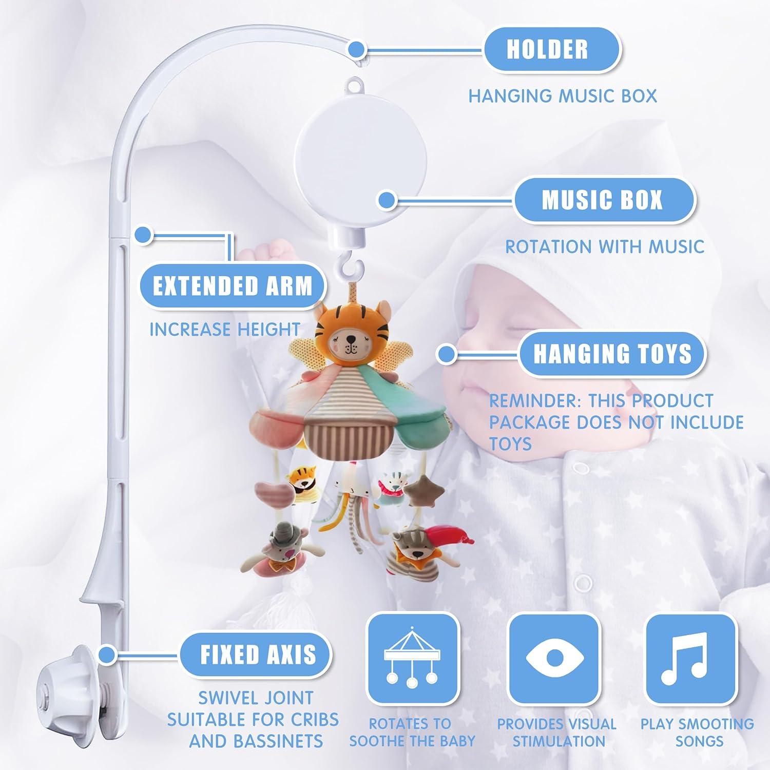 Soporte de Móvil para Cuna de Bebé RUGUO 66 cm Ajustable