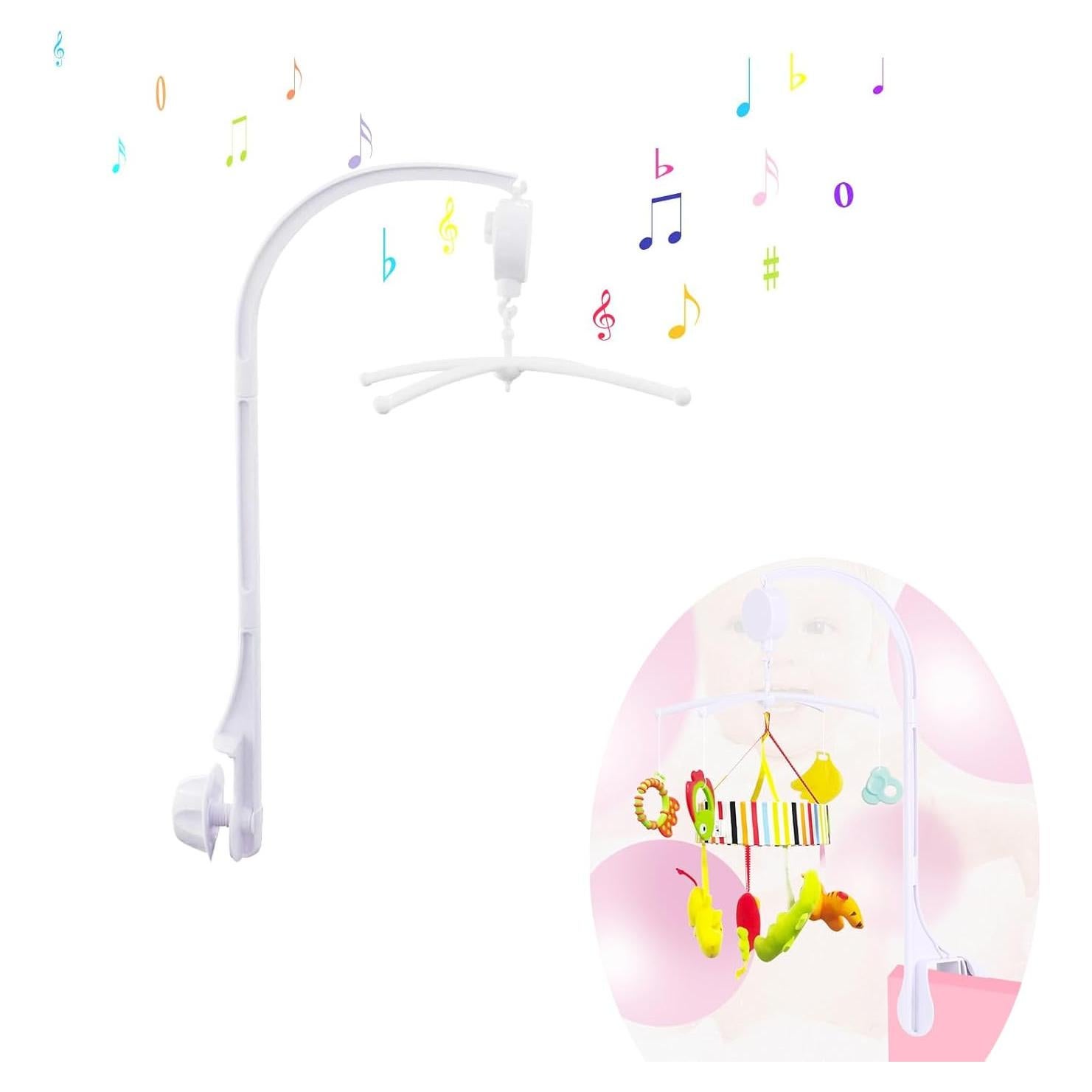 Cuna móvil musical para bebé Alovexiong 66cm con soporte