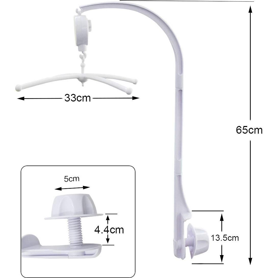 Cuna móvil musical para bebé Alovexiong 66cm con soporte