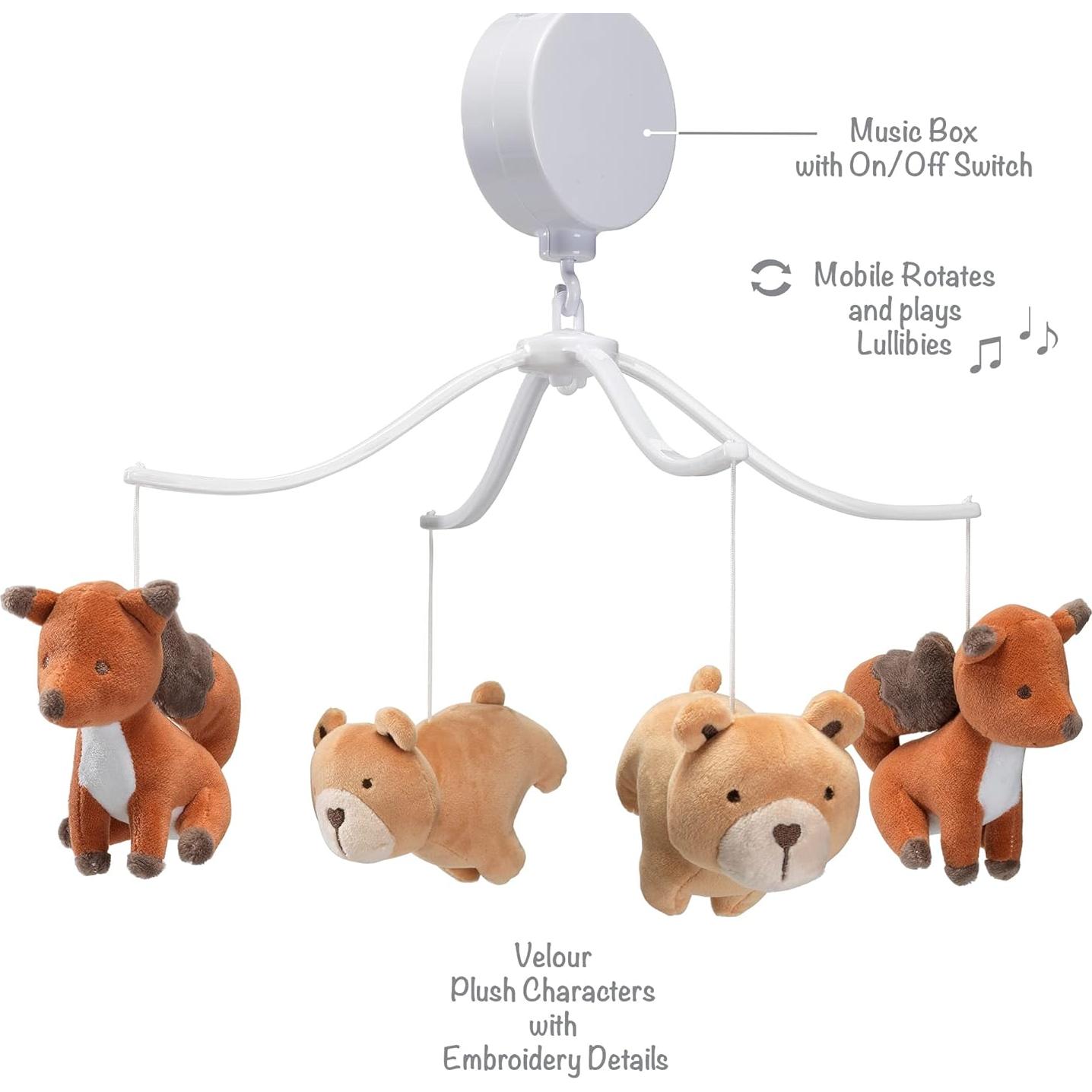 Móvil Musical para Cuna Bedtime Originals Oso y Zorro 35.6x68.6cm