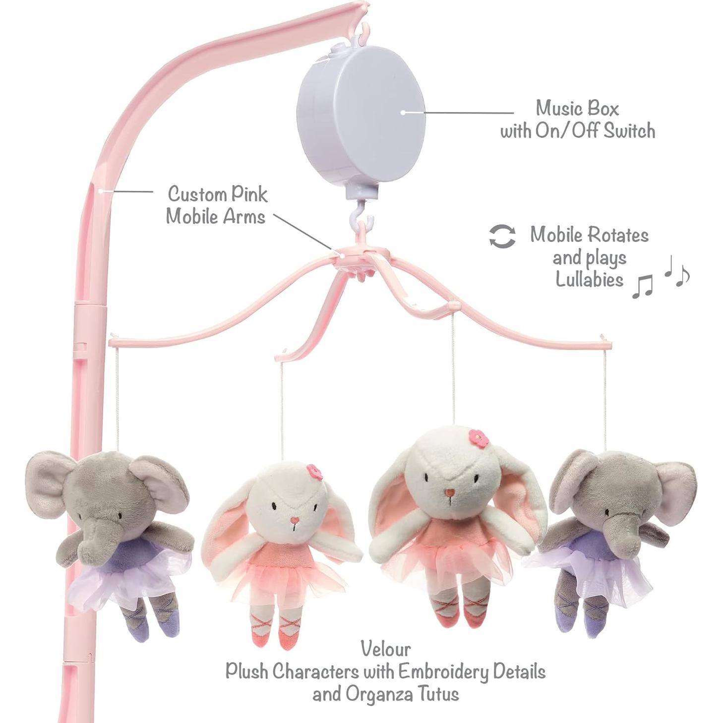 Móvil Musical para Cuna Bedtime Originals Tiny Dancer Rosa