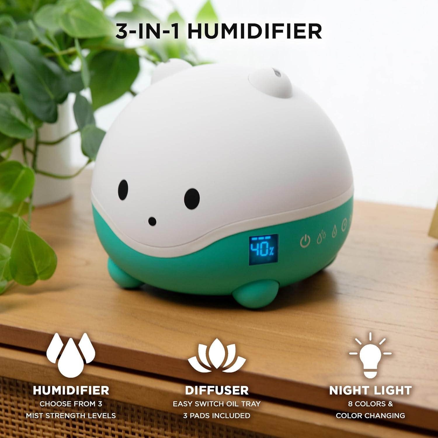 Humidificador 3 en 1 LittleHippo WISPI con Luz Nocturna