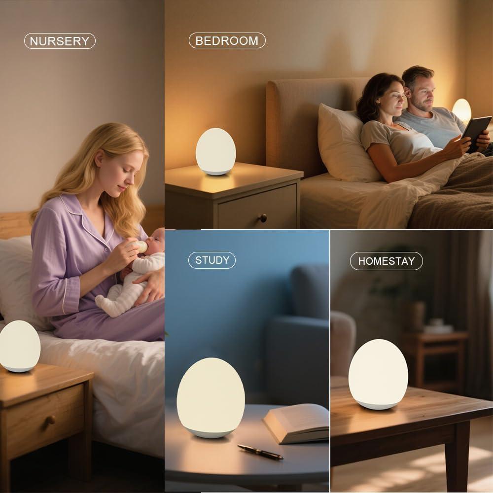 Luz Nocturna de Silicona AuroraNiteBeam Huevo 3 Niveles 30 Min