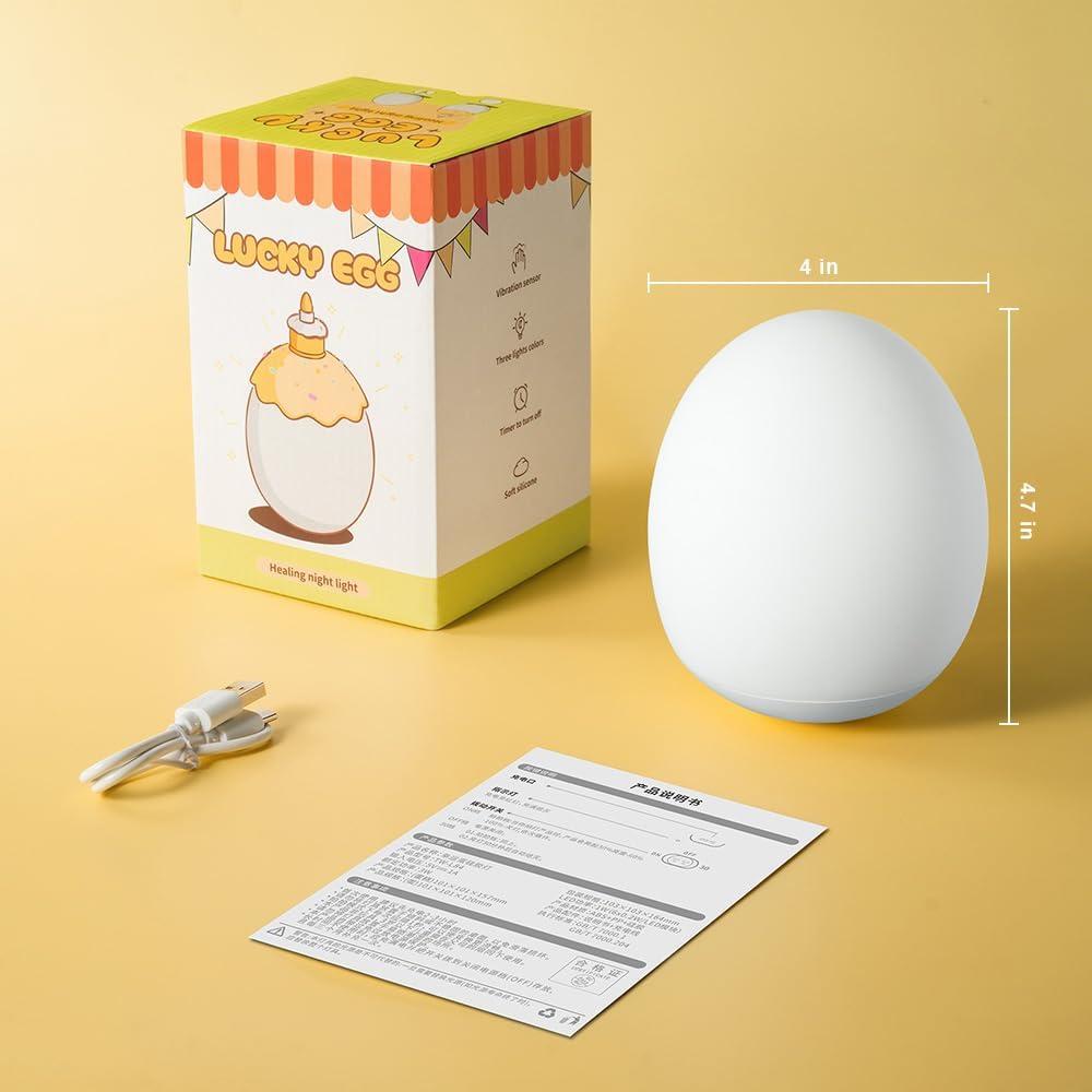 Luz Nocturna de Silicona AuroraNiteBeam Huevo 3 Niveles 30 Min