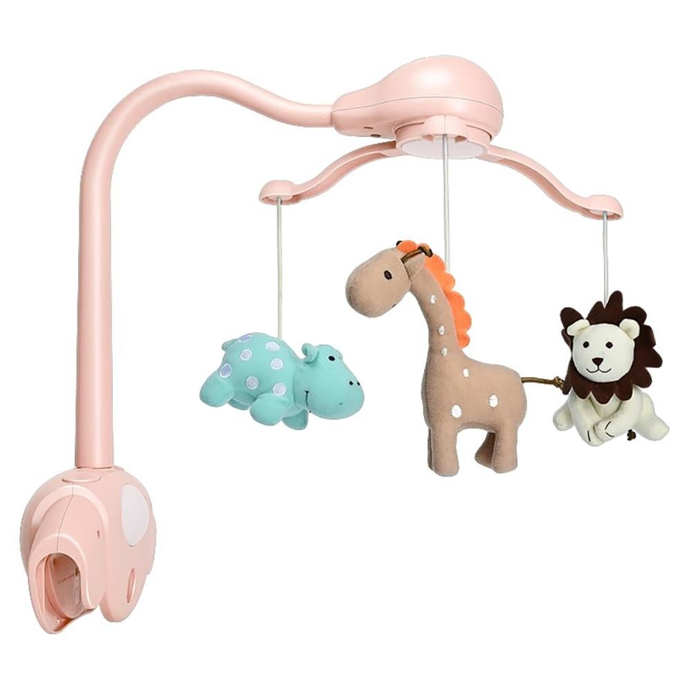 Móvil para Cuna Rosa Hougyi con Música y Proyector de Estrellas