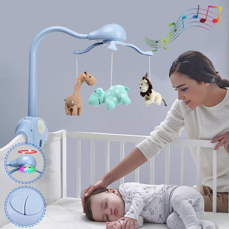 Móvil para Cuna Rosa Hougyi con Música y Proyector de Estrellas