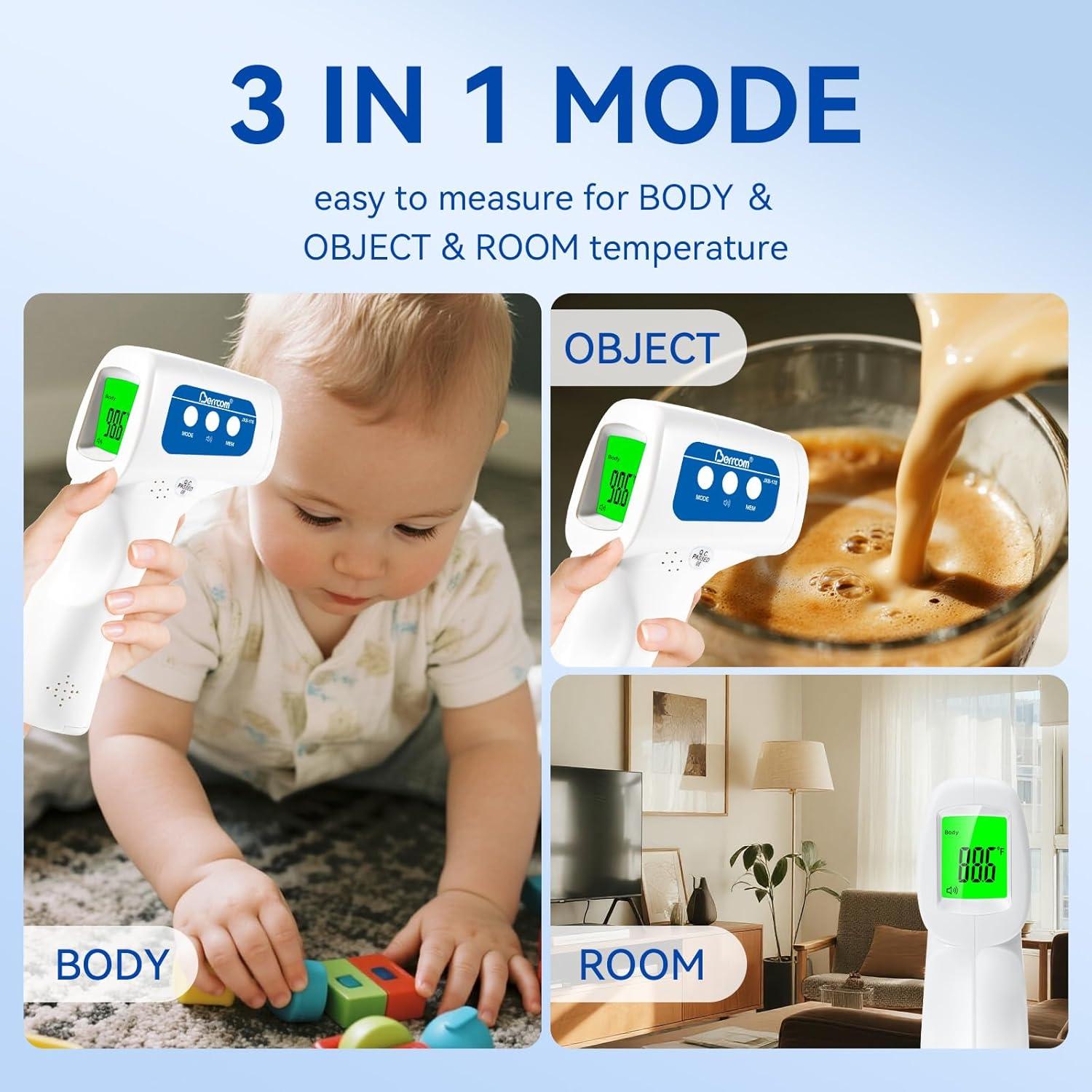 Termómetro Infrarrojo Sin Contacto Berrcom JXB-178 3 en 1