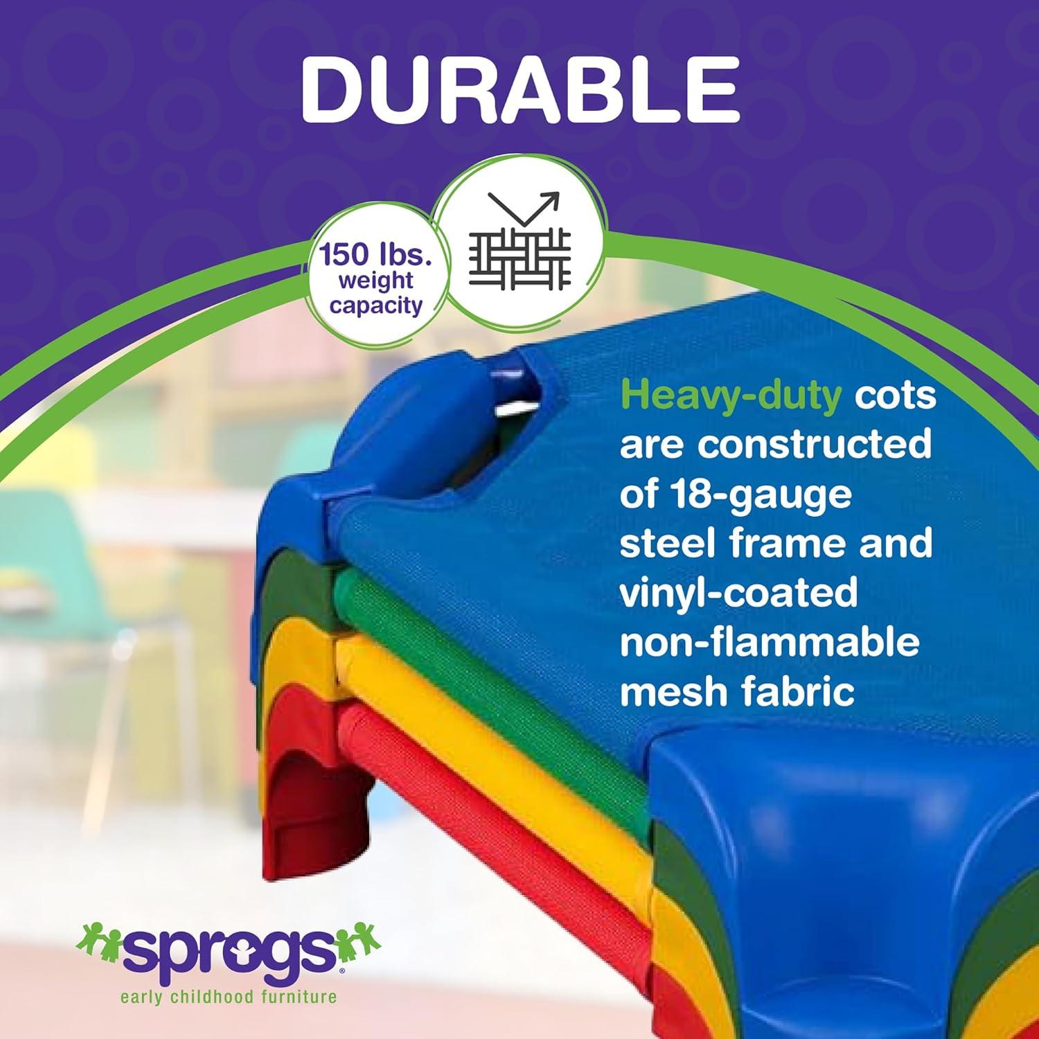 Camas Apilables Sprogs para Niños - Paquete de 4 - 132x58 cm